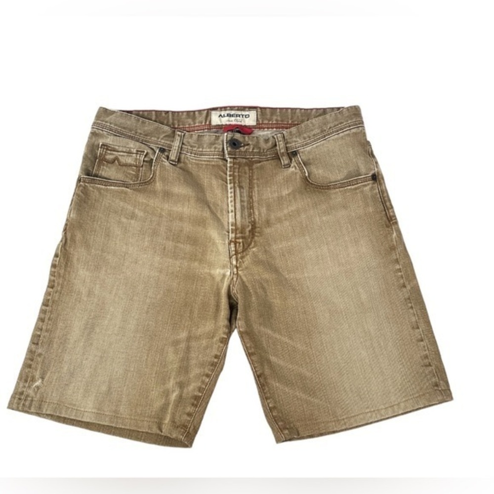 MEN'S ALBERTO MODERN FIT 550 STONE JEAN SHORTS ‎ LUXURY WAIST 35 (1700)